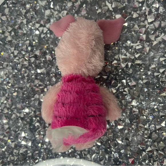 Disney piglet plush furry fuzzy pink  piggy Winnie the Pooh character mini plush - Picture 5 of 5
